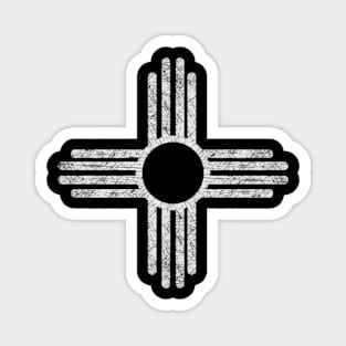 New Mexico State Flag White Magnet