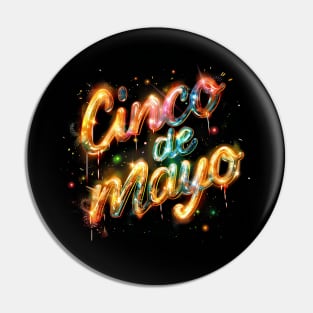 Cinco de mayo colorful typography Pin