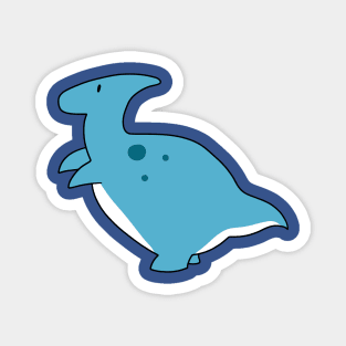 Blue Hadrosaurid Magnet