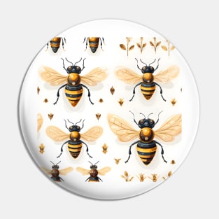 Honeycomb and Bee Pattern 6 Pin