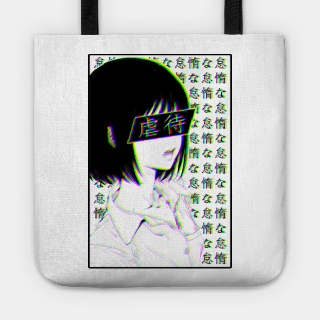 Abuse Sad Japanese Anime Aesthetic Aesthetic Tote Bag