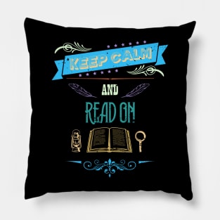 Keep Calm and Read On Retro Vintage RC02 Pillow