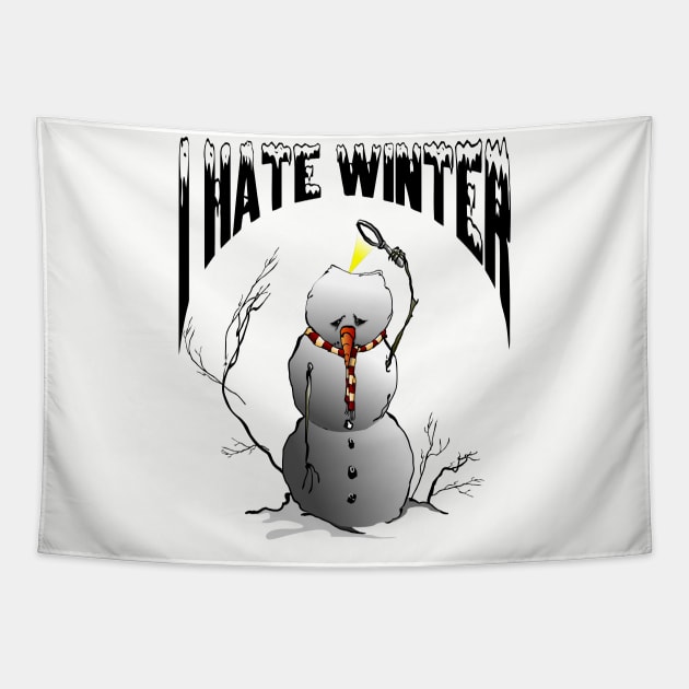 I Hate Winter Tapestry by Renegade Rags