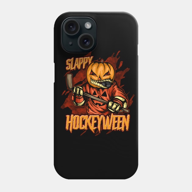 Hockey Slappy Hockeyween Sports Humor Phone Case by E