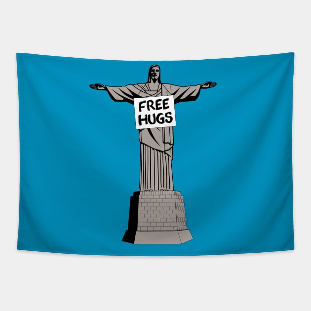 Christ Free Hugs Tapestry by LanfaTees