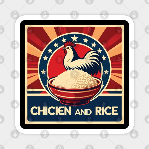 Chicken and Rice Magnet by ThesePrints