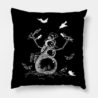 Snowman with Birds Pillow