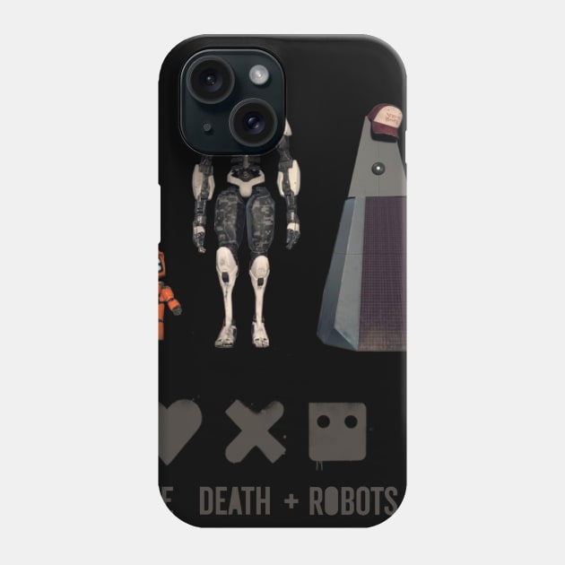 Love Death and Robots - Three Robots Phone Case by GeekGiftGallery