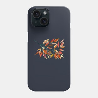 Golden fire leaves Phone Case