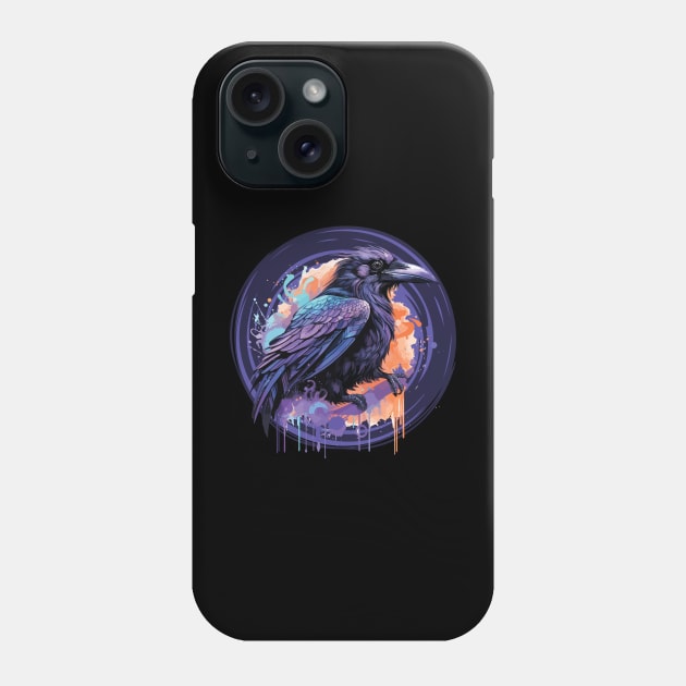 Unleash Your Inner Raven: Dark and Majestic Phone Case by Graphic Duster