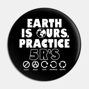 Earth Day 2024 Environmental Poetic Slogan Pin