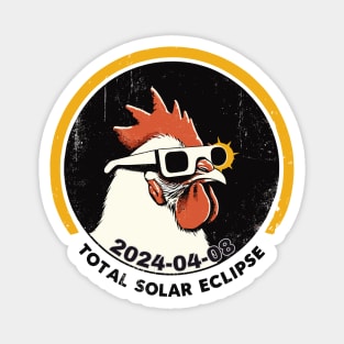 Cool rooster total solar eclipse 2024 Magnet