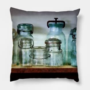 Cooking - Canning Jars on Shelf Pillow