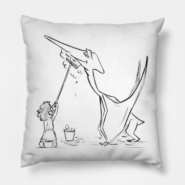 Pterodactyl bath Pillow by Jason's Doodles