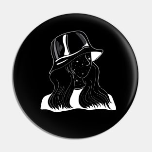 The girl with the bucket hat Pin