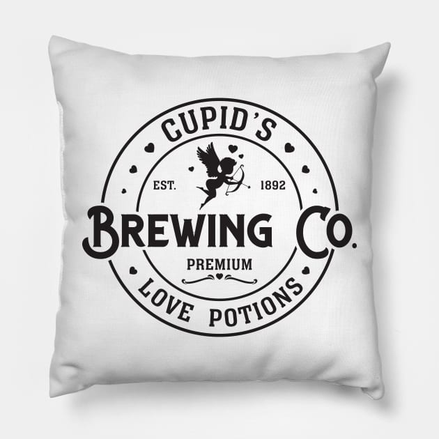 Cupid's Brewing Valentine's Day Pillow by Kahlenbecke