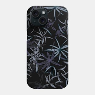 Elegant Dark Leaves Pattern Phone Case