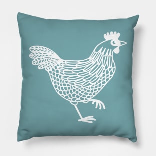 White Hen Pillow