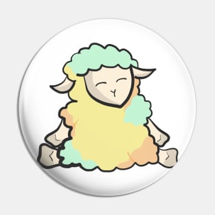 Cotton Candy Sheep - Yellow and Green Edition Pin