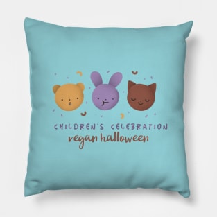 Vegan  Halloween Celebrations Tees. Pillow