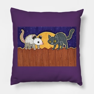 Cats on a Fence Pillow