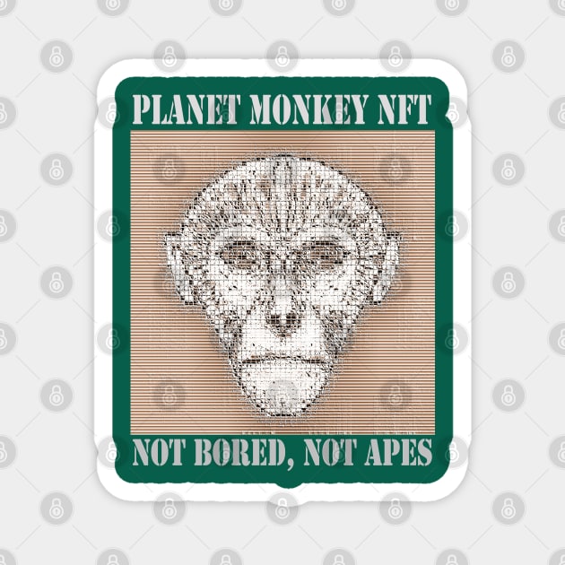 Planet Monkey Animals Not Bored Apes Magnet by PlanetMonkey