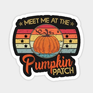 Meet Me At The Pumpkin Patch - Halloween Vintage Magnet