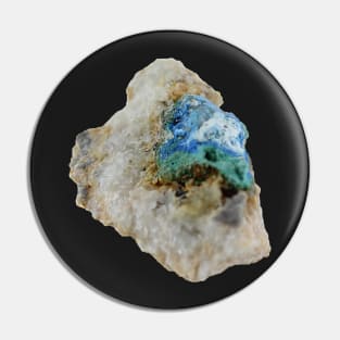 Cyanotrichite Mineral Sample Pin