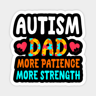 Cute Autism Dad Outfit Support Autism Awareness For Father Magnet