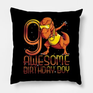 Kids 9th Birthday Dinosaur 9 Year Old Awesome Since Gifts Boy Pillow