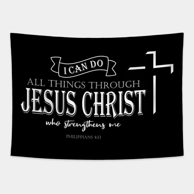 Jesus Christ Cross Love Quote Bibel Believe Forever Trust Present Catholic Tapestry by Kibo2020