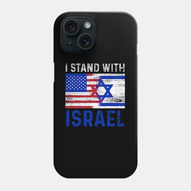 I Stand With Isreal Retro Isreali Phone Case by ShirtsShirtsndmoreShirts