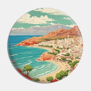 Crete Greece Tourism Vintage Poster Pin