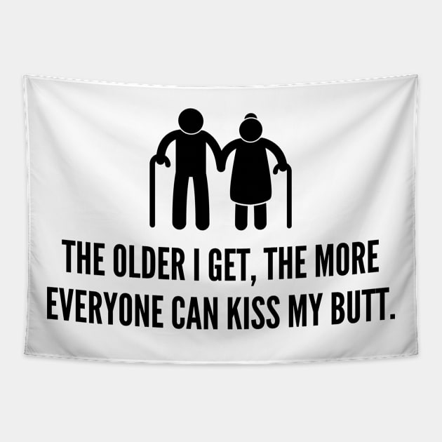 Older Old Man Funny Elderly Joke Tapestry by Mellowdellow