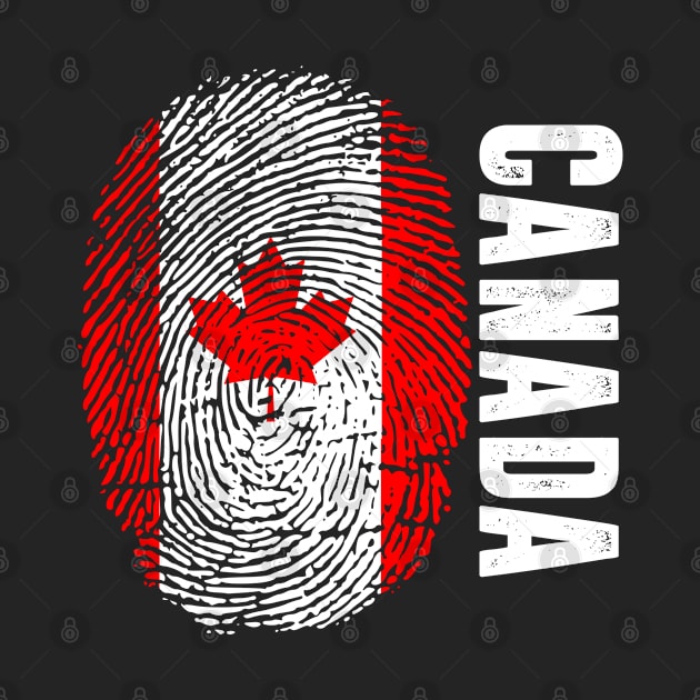 Canada Flag Fingerprint My Story DNA Canadian by Your Culture & Merch