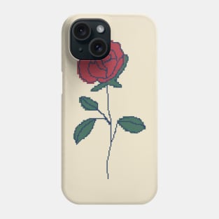 80s Pixel Art Rose Phone Case