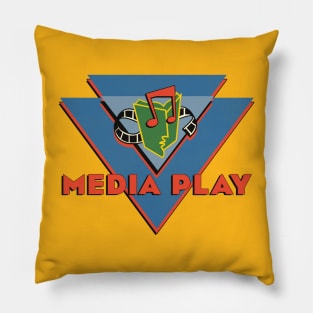 Retro Defunct Media Play Record Store Pillow