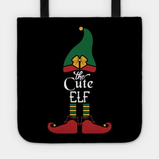 The Cute Elf Matching Family Group Christmas Party Pajama Tote