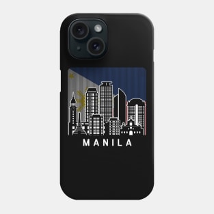 Manila NCR Skyline Philippines Flag Phone Case