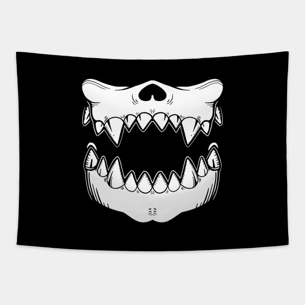 Skull Jaw Tapestry by Rothana