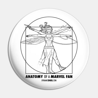 True Believer (Female) Black Line Art Pin