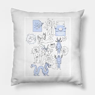 Doodle sheet lilac Pillow