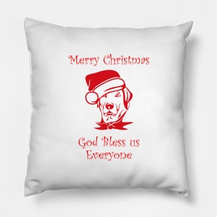 Thanks For Coming red Print Christmas Pillow