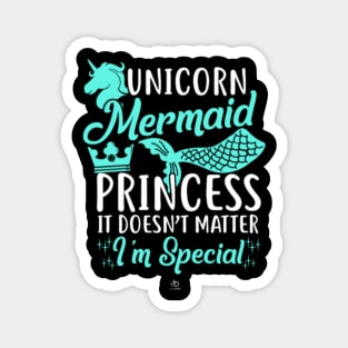 Unicorn mermaid princess gift- Magnet