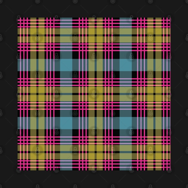 Pink, Blue and Yellow Scottish Tartan Style Design  Edit by MacPean