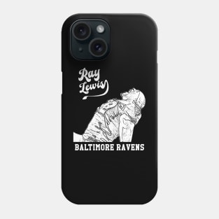 Ray lewis | White retro | Football Phone Case