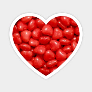 Red Cinnamon Hearts Valentines Candy Photograph Heart Magnet