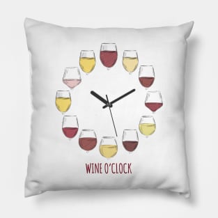 Wine O'clock Pillow