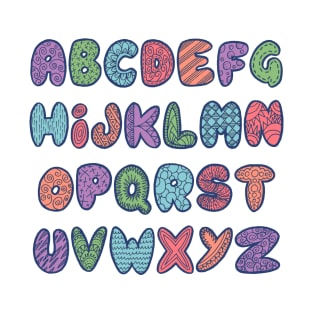 Pastel Alphabet T-Shirt