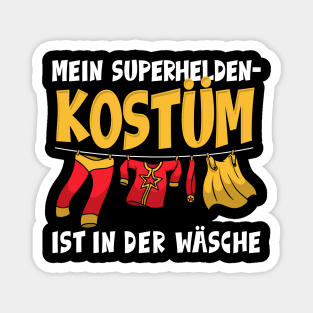 Mein Superheldenkostüm ist in der Wäsche I Superheld Kostüm design Magnet